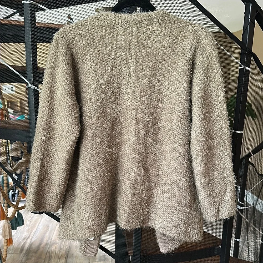 Jon & Anna Tan cozy Chunky Knit Cardigan Sweater - Picture 5 of 7
